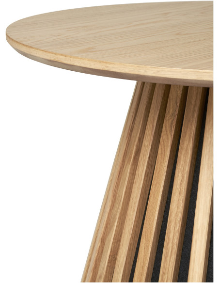 Table basse moderne Ronde Bois MDF Naturel Effet chêne Osaka 