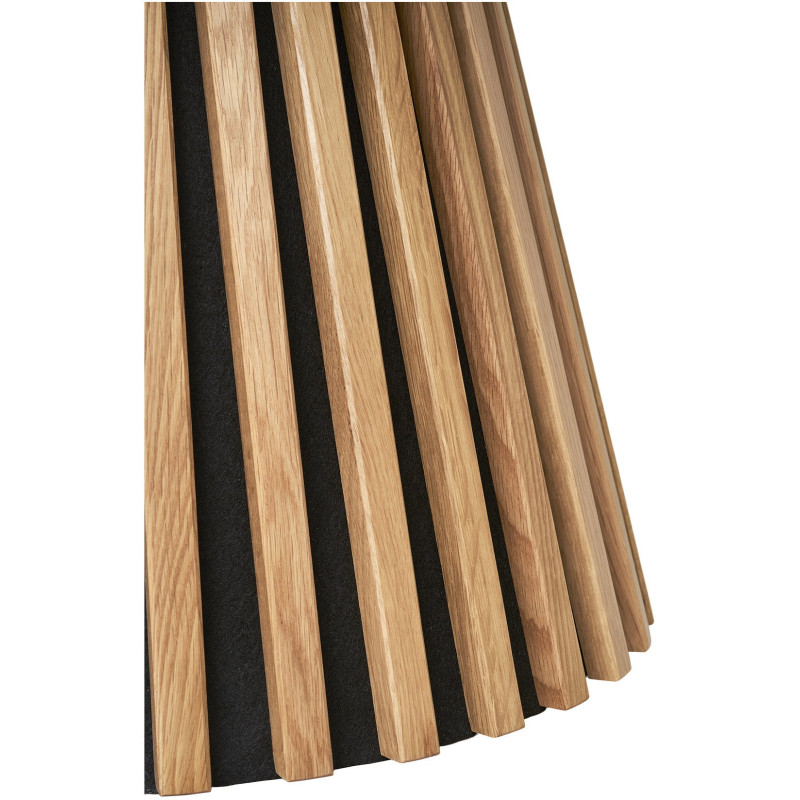 Table basse moderne Ronde Bois MDF Naturel Effet chêne Osaka 