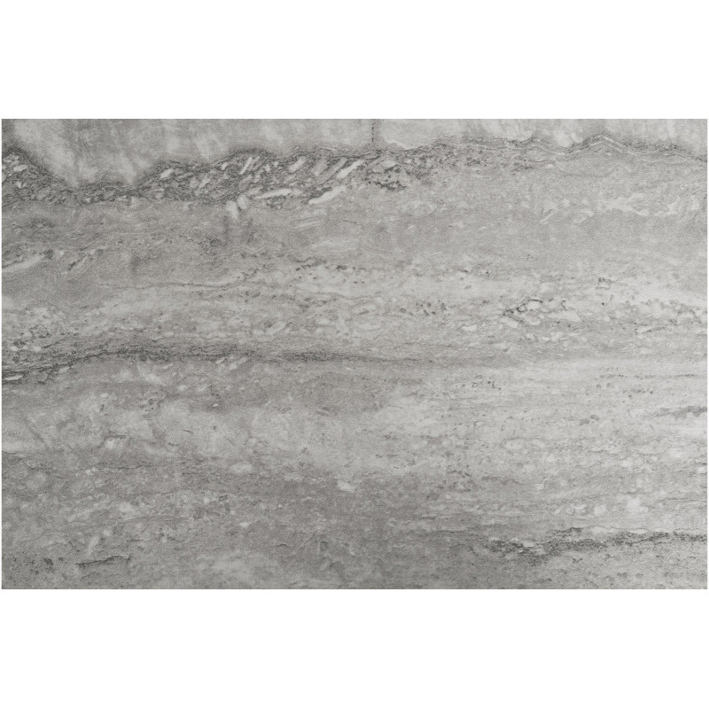 Console moderne Rectangulaire Métal Noir Panneau de particules Feuille de mélamine Gris Effet travertin Vita 