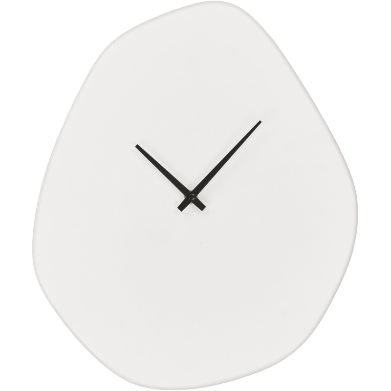 Horloge murale originale silencieuse Organique Hauteur 30 cm Ciment Blanc cassé Vienna 