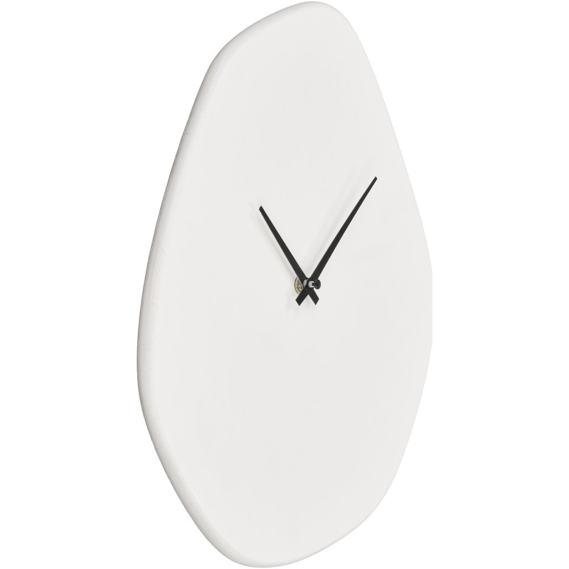 Horloge murale originale silencieuse Organique Hauteur 30 cm Ciment Blanc cassé Vienna 