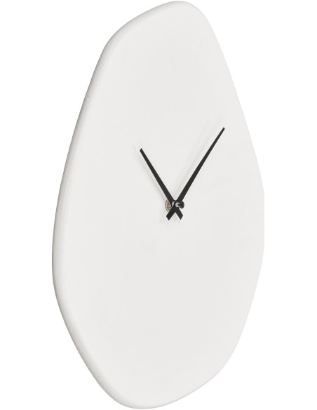 Horloge murale originale silencieuse Organique Hauteur 30 cm Ciment Blanc cassé Vienna 