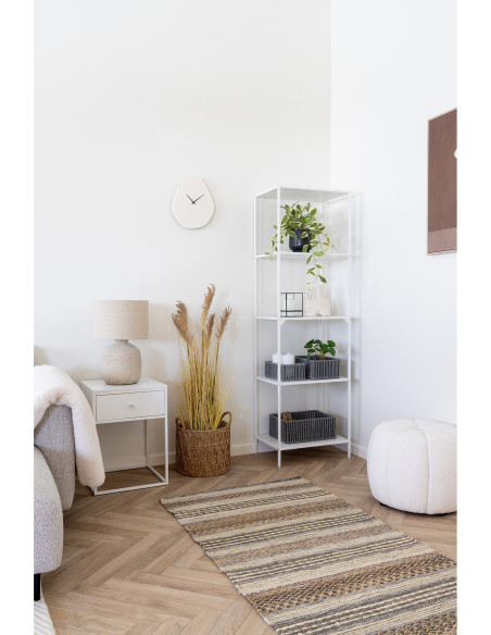 Horloge murale originale silencieuse Organique Hauteur 30 cm Ciment Blanc cassé Vienna 