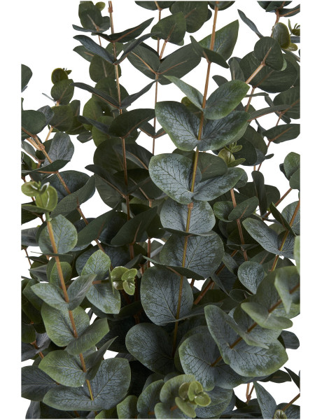 Grand Arbre artificiel réaliste Eucalyptus Hauteur 120 cm Plastique Vert Noir 