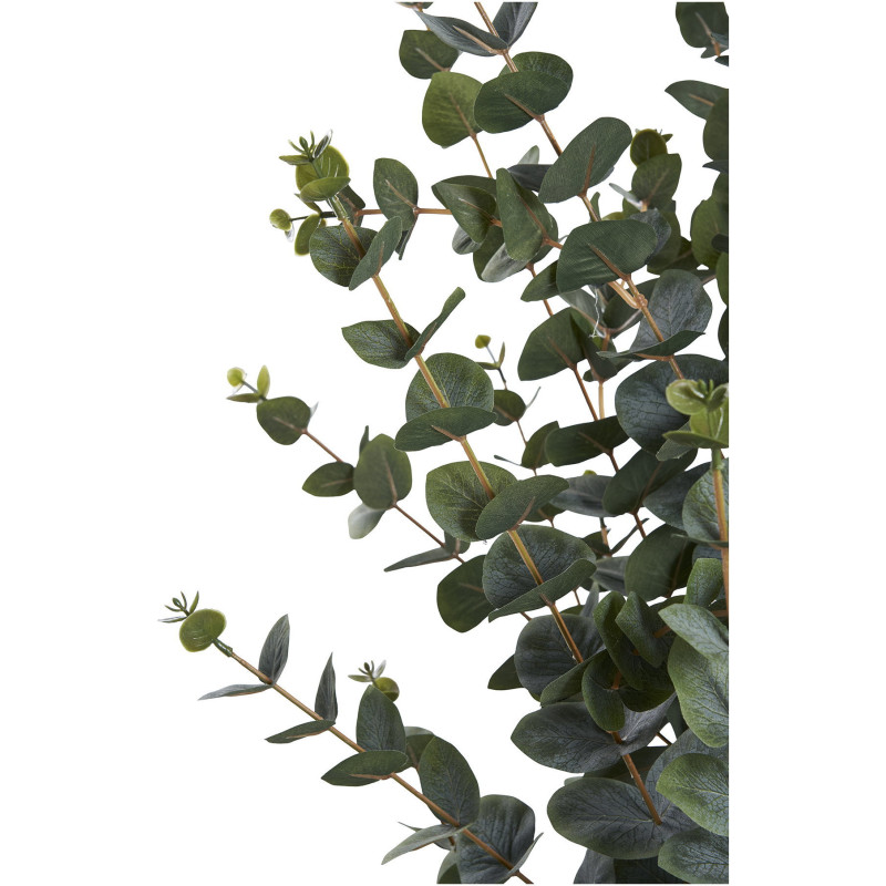 Grand Arbre artificiel réaliste Eucalyptus Hauteur 120 cm Plastique Vert Noir 