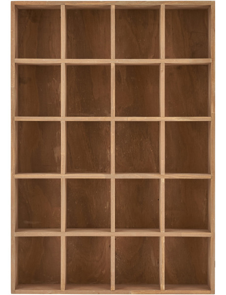 Grande Étagère murale moderne 20 niches Bois de pin Naturel Moss House Nordic - 2