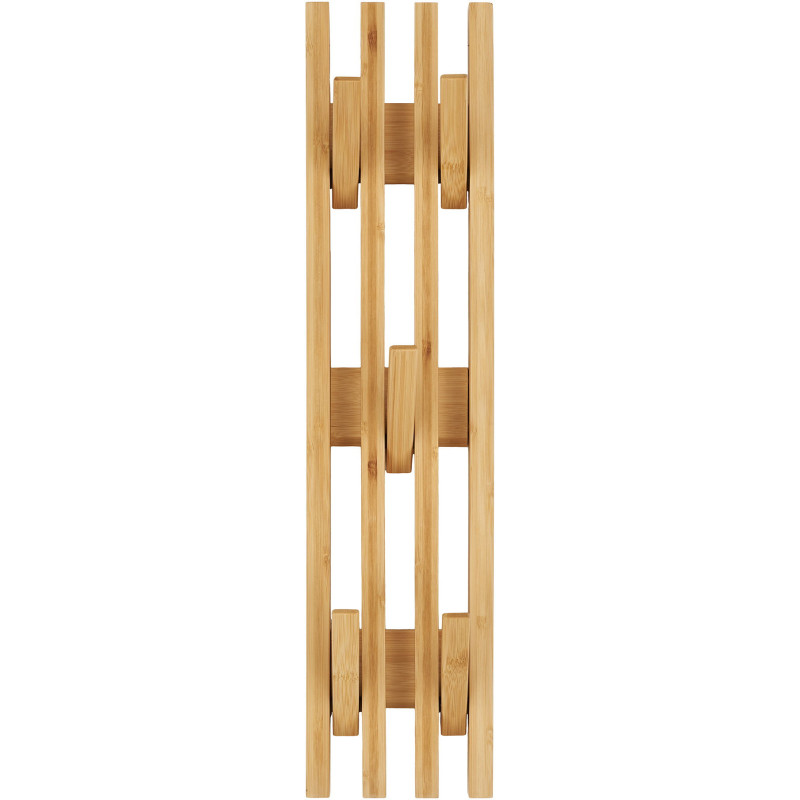 Porte manteau mural moderne rétractable 5 crochets Bambou Naturel Ember House Nordic - 2