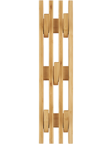 Porte manteau mural moderne rétractable 5 crochets Bambou Naturel Ember House Nordic - 2