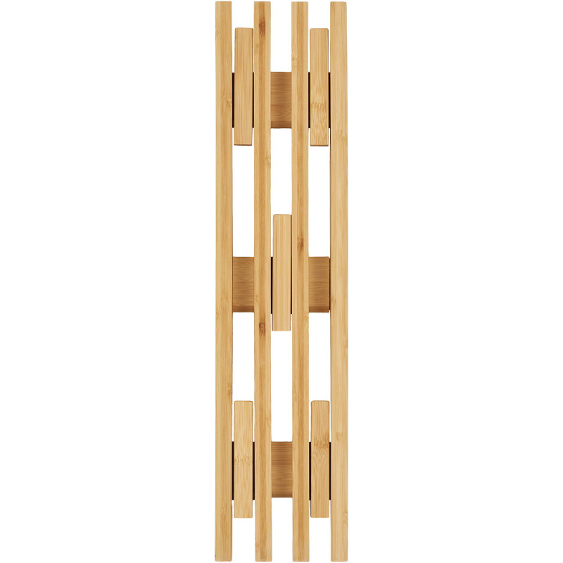 Porte manteau mural moderne rétractable 5 crochets Bambou Naturel Ember House Nordic - 4