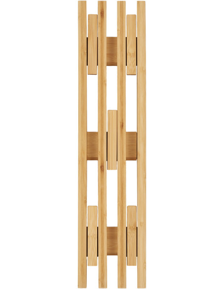 Porte manteau mural moderne rétractable 5 crochets Bambou Naturel Ember House Nordic - 4