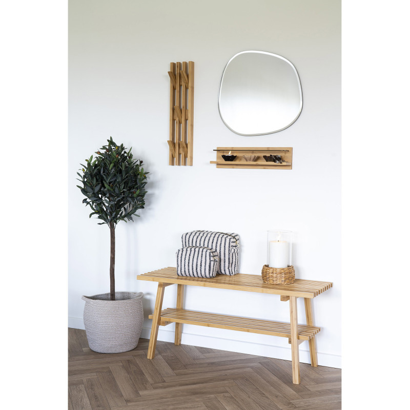Porte manteau mural moderne rétractable 5 crochets Bambou Naturel Ember House Nordic - 5