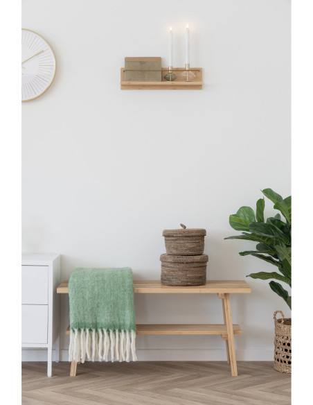 Étagère murale moderne Bambou Naturel Métal Ember 