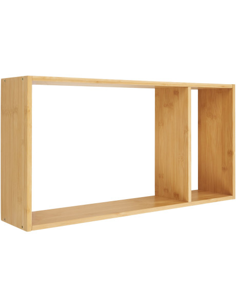 Grande Étagère murale 2 niches Bambou Naturel Ember 
