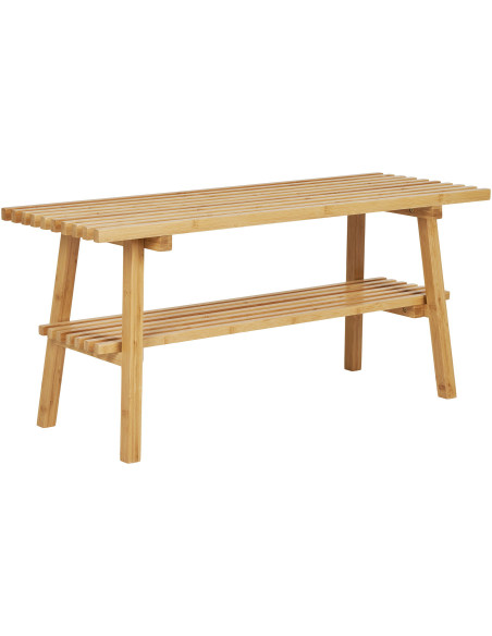 Banc moderne 1 étagère Bambou Naturel Ember 