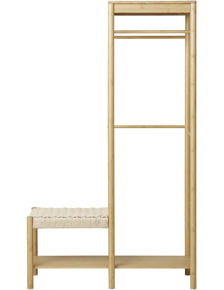 Meuble d'entrée moderne Dressing et Banc Bambou Naturel Corde en papier Ember House Nordic - 1