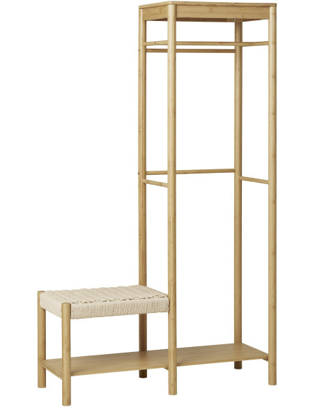 Meuble d'entrée moderne Dressing et Banc Bambou Naturel Corde en papier Ember House Nordic - 2
