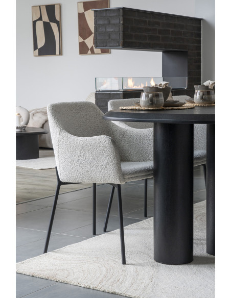 Grand Tapis moderne tufté Rectangulaire 160x230 Laine Marron clair Blanc ivoire Surat 