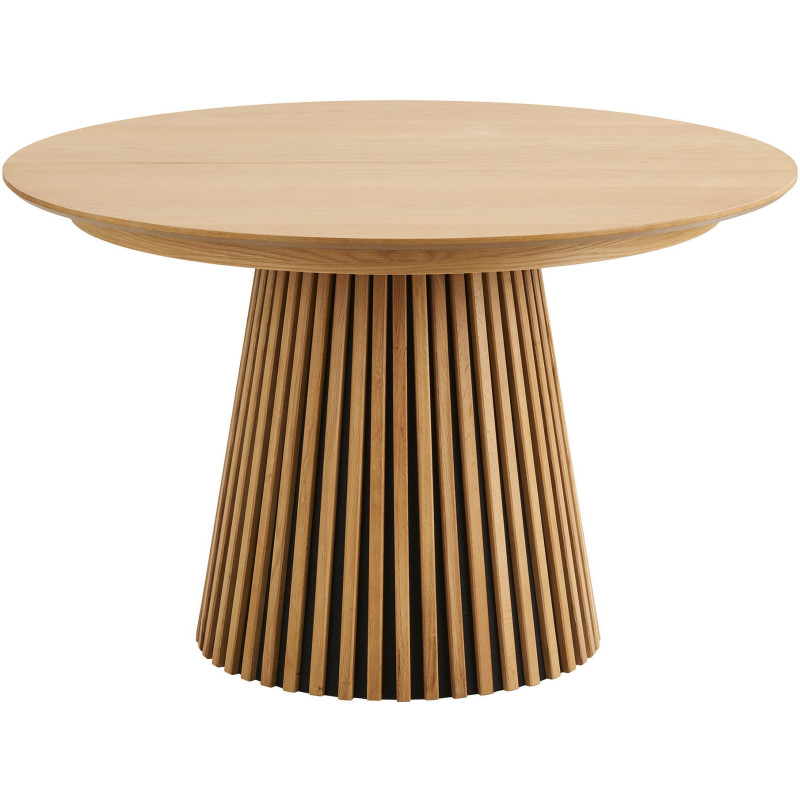 Table à manger extensible 4 à 8 personnes L120 200 cm chêne naturel Osaka 