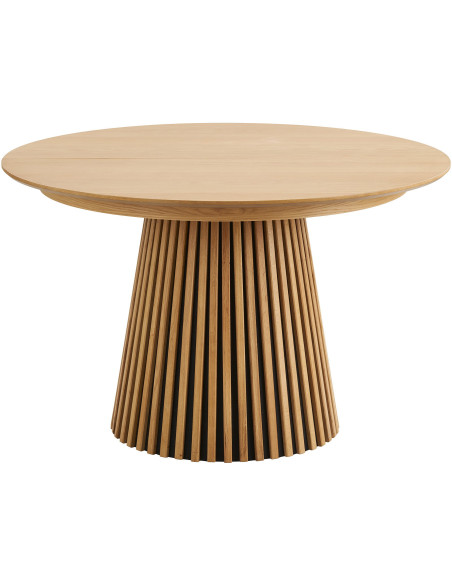 Table à manger extensible 4 à 8 personnes L120 200 cm chêne naturel Osaka 