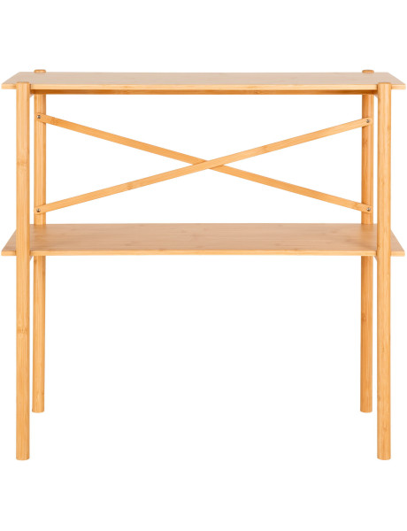 Petite Console moderne Rectangulaire 1 étagère Bambou Naturel Manaus 