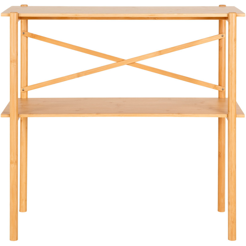 Petite Console moderne Rectangulaire 1 étagère Bambou Naturel Manaus 