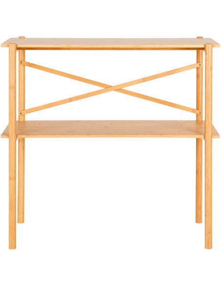 Petite Console moderne Rectangulaire 1 étagère Bambou Naturel Manaus 