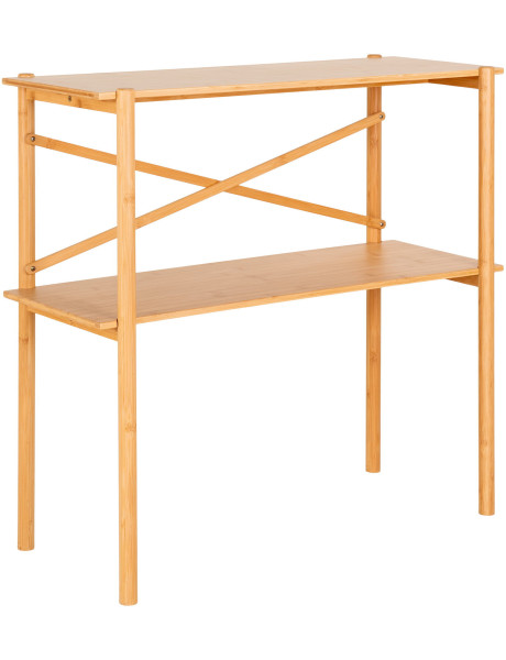 Petite Console moderne Rectangulaire 1 étagère Bambou Naturel Manaus 