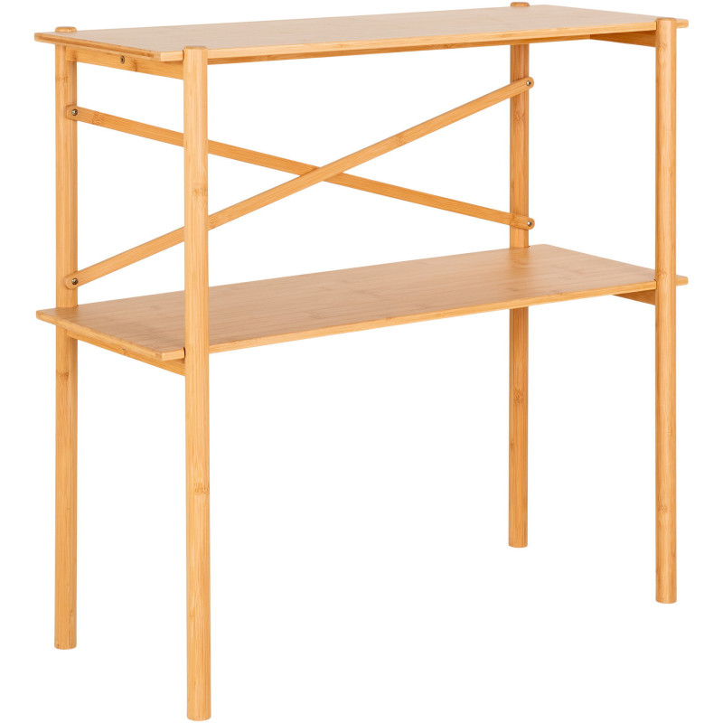 Petite Console moderne Rectangulaire 1 étagère Bambou Naturel Manaus 