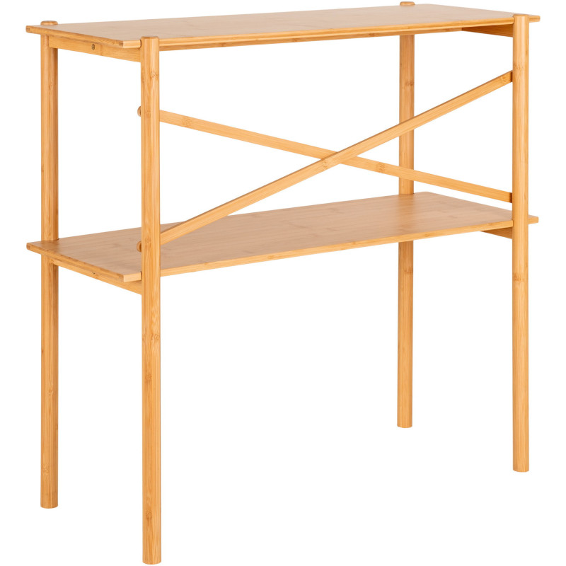 Petite Console moderne Rectangulaire 1 étagère Bambou Naturel Manaus 