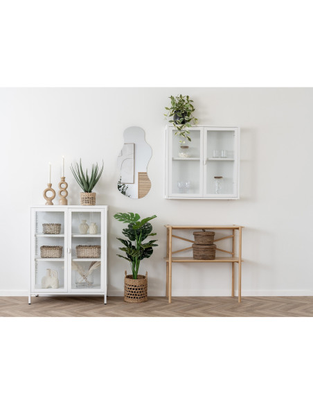 Petite Console moderne Rectangulaire 1 étagère Bambou Naturel Manaus 