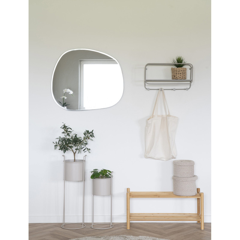 Étagère à chaussures moderne 2 niveaux Bambou Naturel Manaus 