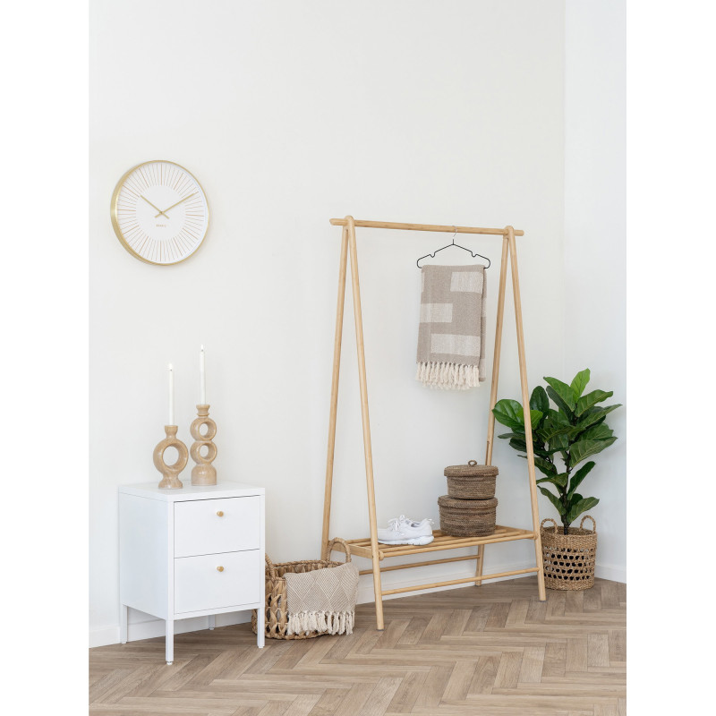 Porte vêtements Dressing moderne 1 étagère Bambou Naturel Manaus House Nordic - 6