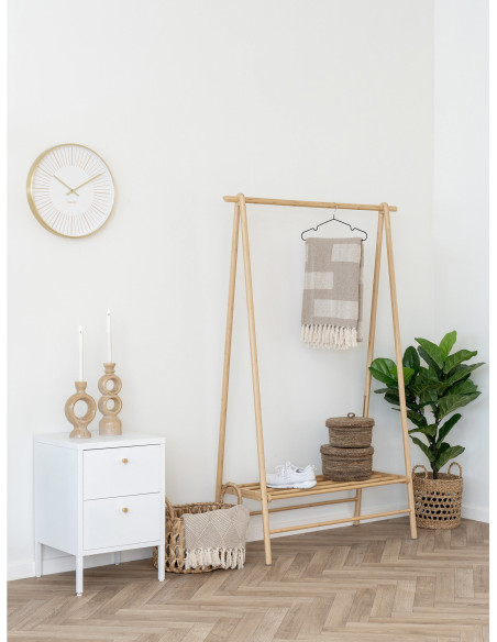 Porte vêtements Dressing moderne 1 étagère Bambou Naturel Manaus House Nordic - 6