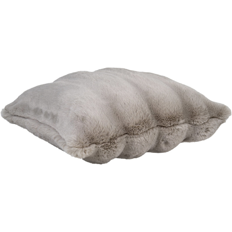 Coussin douceur Carré 45x45 Fausse fourrure Beige Galena 