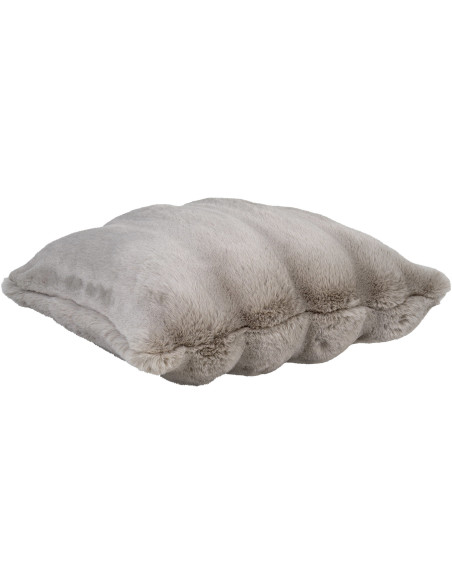 Coussin douceur Carré 45x45 Fausse fourrure Beige Galena 