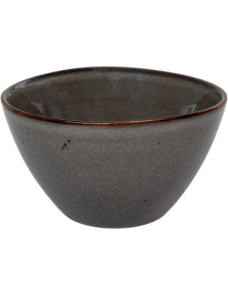 Bols Petit déjeuner ronds 15 cm Grès Gris Marron Selma (Lot de 4) 