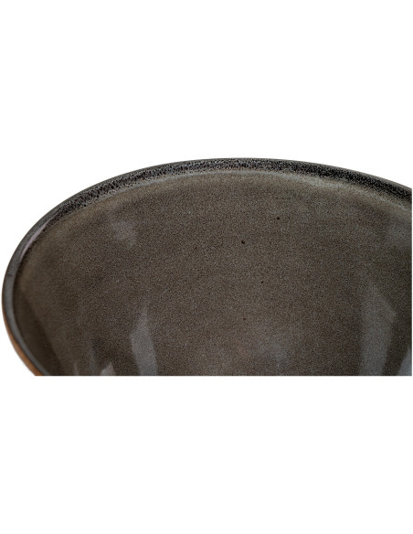 Bols Petit déjeuner ronds 15 cm Grès Gris Marron Selma (Lot de 4) 