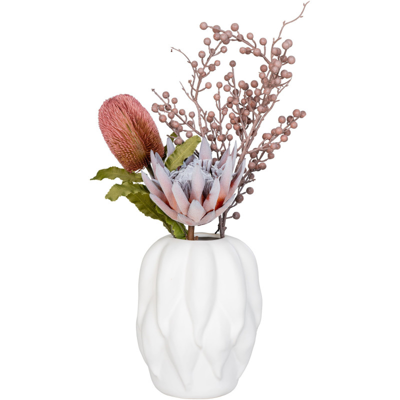 Vase moderne Rond hauteur 26 cm Céramique Beige Thisted 