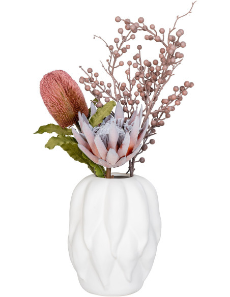 Vase moderne Rond hauteur 26 cm Céramique Beige Thisted 