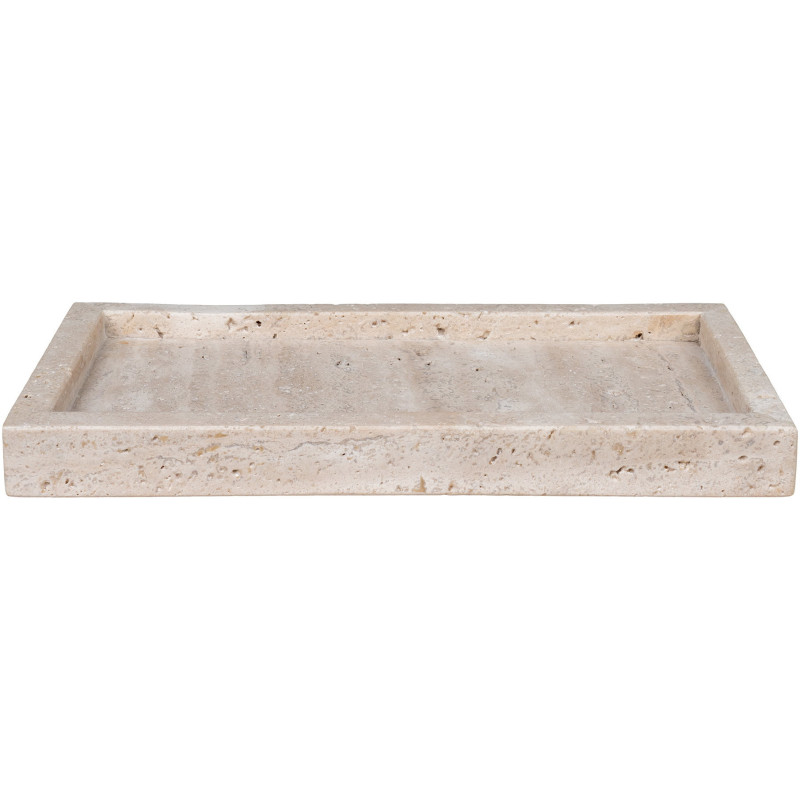 Plateau déco moderne Rectangulaire 30x15 Travertin Naturel Colisea House Nordic - 2