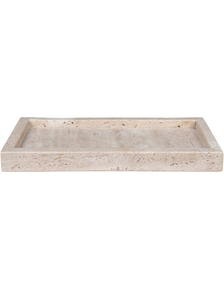 Plateau déco moderne Rectangulaire 30x15 Travertin Naturel Colisea House Nordic - 2