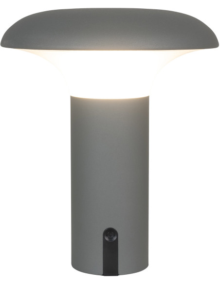Ramsey LED Lamp - Lamp, rechargeable, grey 