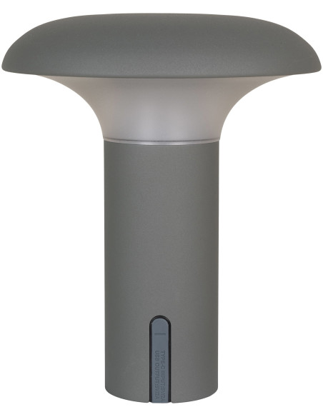 Ramsey LED Lamp - Lamp, rechargeable, grey 