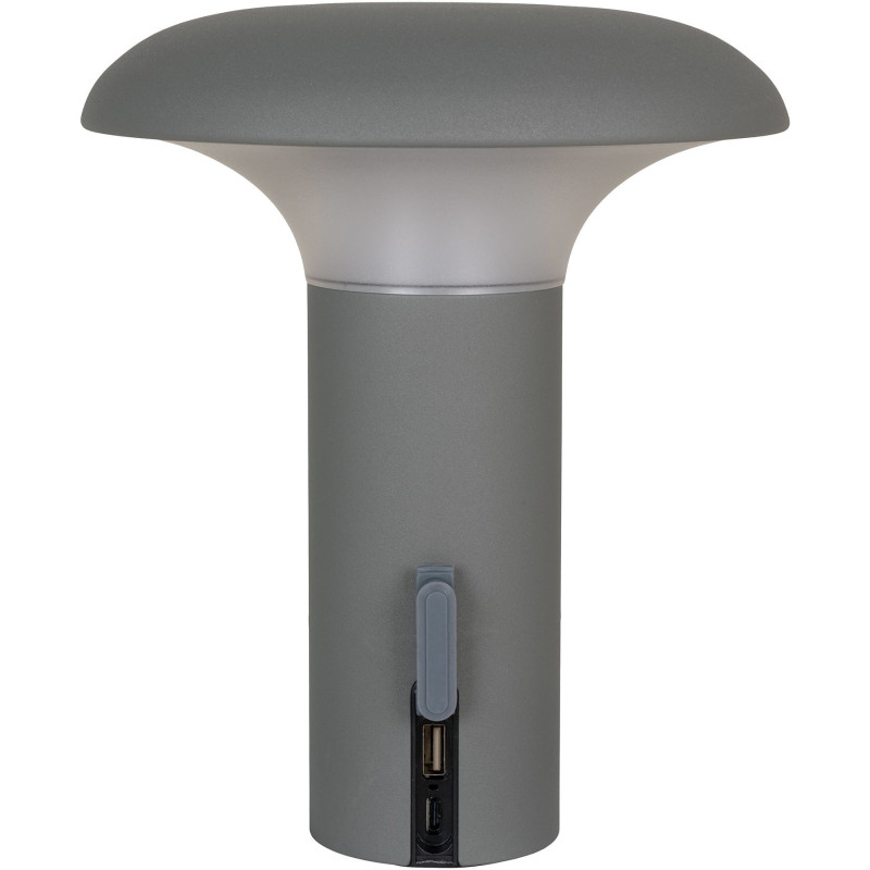Ramsey LED Lamp - Lamp, rechargeable, grey 