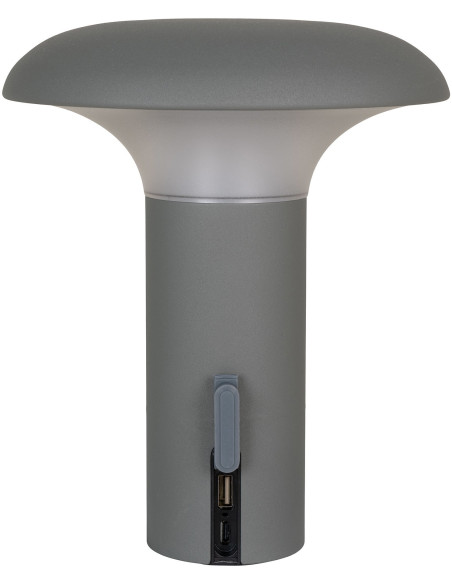 Ramsey LED Lamp - Lamp, rechargeable, grey 