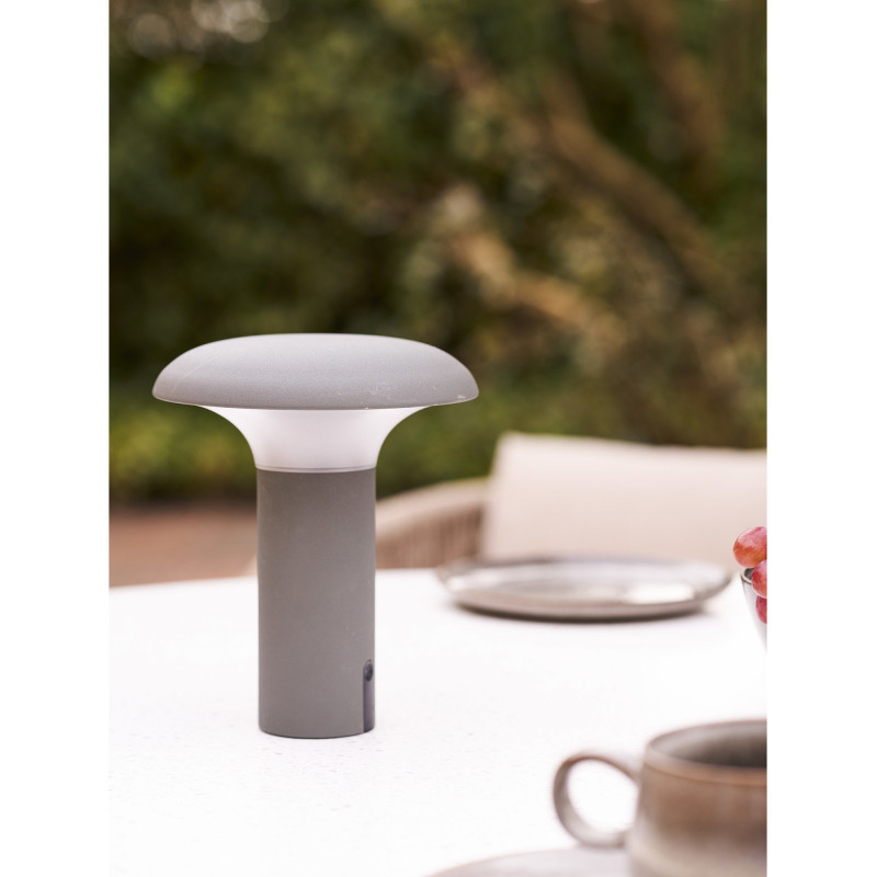 Ramsey LED Lamp - Lamp, rechargeable, grey 