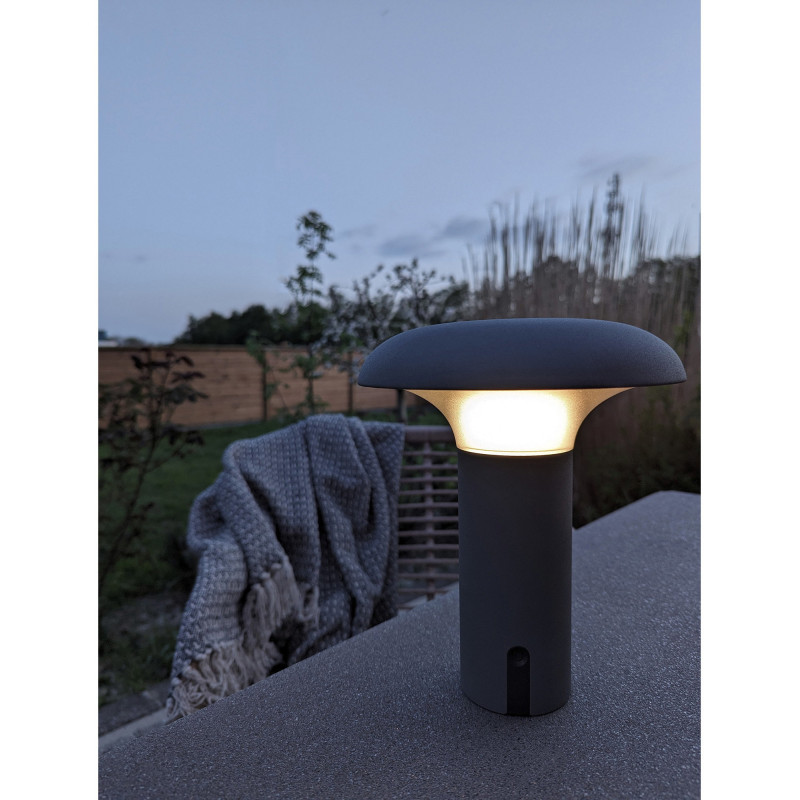 Ramsey LED Lamp - Lamp, rechargeable, grey 