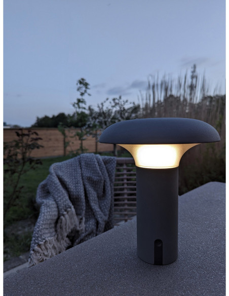 Ramsey LED Lamp - Lamp, rechargeable, grey 