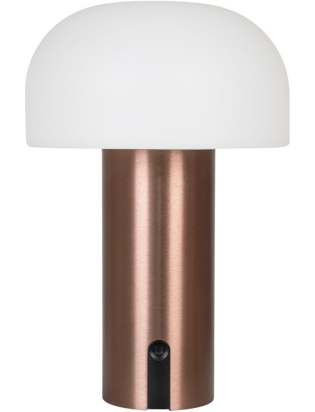 Soham LED Lamp - Lamp, rechargeable, white/copper 