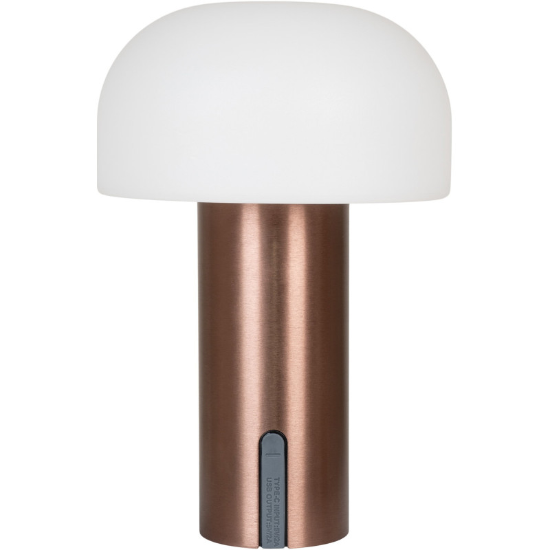 Soham LED Lamp - Lamp, rechargeable, white/copper 